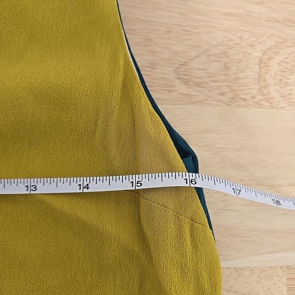 Anthropologie HD In Paris Jules Shift Dress Turquoise Colorblock Women's Size 4 - Picture 5 of 10